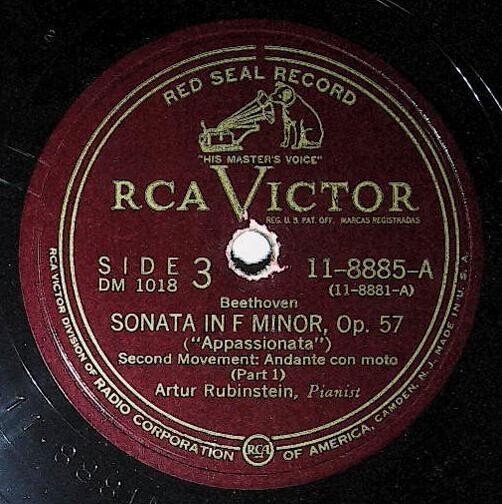 Rubinstein, Artur / Sonata In F Minor, Op. 57 (Appassionata) (Second Movement) | RCA Red Seal 11-8885 | Beethoven | 1946