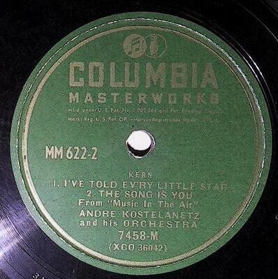 Kostelanetz, Andre / I&#39;ve Told Ev&#39;ry Little Star | Columbia Masterworks 7458-M | Jerome Kern | 1946