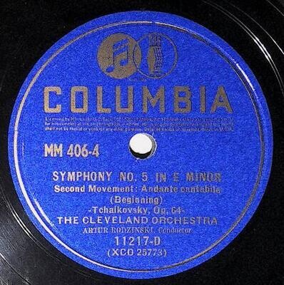Rodzinski, Artur / Symphony No. 5 In E Minor (Second Movement) | Columbia 11217-D | Tchaikovsky | 1940 | Beginning