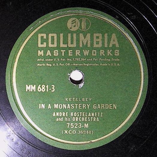 Kostelanetz, Andre / In a Monastery Garden | Columbia Masterworks 7523-M | 1947