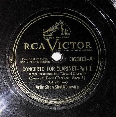 Shaw, Artie / Concerto For Clarinet (1940) / RCA Victor 36383 (Single, 12&quot; Shellac)