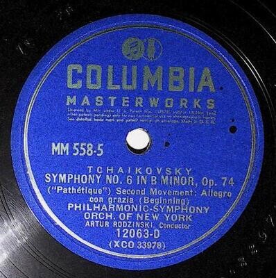 Rodzinski, Artur / Symphony No. 6 In B Minor, Op. 74 | Columbia Masterworks 12063-D | Tchaikovsky | Second Movement - Beginning | 1945