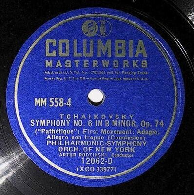 Rodzinski, Artur / Symphony No. 6 In B Minor, Op. 74 | Columbia Masterworks 12062-D | Tchaikovsky | First Movement - Conclusion | 1945