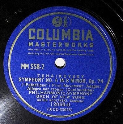Rodzinski, Artur / Symphony No. 6 In B Minor, Op. 74 | Columbia Masterworks 12060-D | Tchaikovsky | First Movement - Continuation | 1945