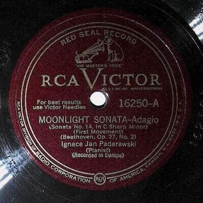 Paderewski, Ignace Jan / Moonlight Sonata | RCA Victor Red Seal 16250 | Beethoven | 1940