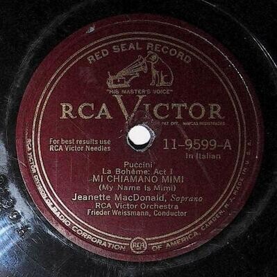 MacDonald, Jeanette / Mi Chiamano Mimi | RCA Victor Red Seal 11-9599 | Puccini