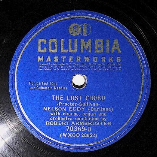 Eddy, Nelson / The Lost Chord | Columbia Masterworks 70369-D | Robert Armbruster | 1940
