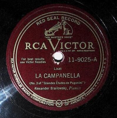 Brailowsky, Alexander / La Campanella | RCA Victor Red Seal 11-9025 | Liszt