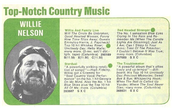 Nelson, Willie / Willie and Family Live | Columbia / 1978