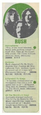 Rush / Hemispheres | Mercury / 1978