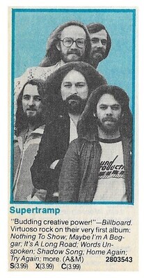 Supertramp / Supertramp | A+M / 1970