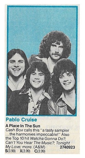 Pablo Cruise / A Place in the Sun | A+M | 1977