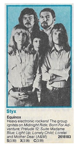 Styx / Equinox | A+M / 1975