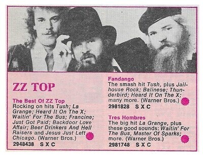 ZZ Top / The Best of ZZ Top | Warner Bros. | 1978