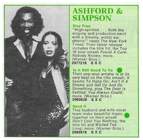 Ashford + Simpson / Stay Free | Warner Bros. / 1979