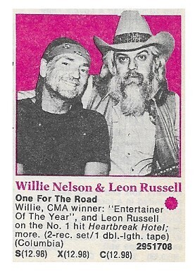 Nelson, Willie / One For the Road | Columbia | With Leon Russell / 1979