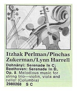 Perlman, Itzhak / Dohnanyi: Serenade In C | Columbia / 1979
