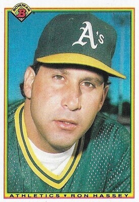 Hassey, Ron / 1990 Oakland Athletics | Bowman #464