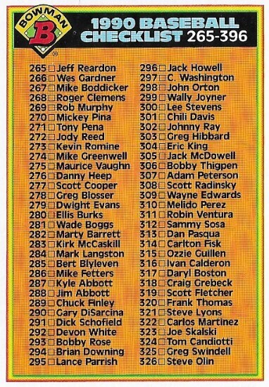 Bowman / 1990 Checklist (265-396) | Bowman #527