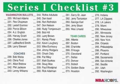 Hoops / 1992 Checklist (230-350) | Hoops #350