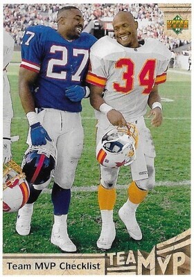 Hampton, Rodney / 1992 New York Giants | Upper Deck #350 | with Reggie Cobb