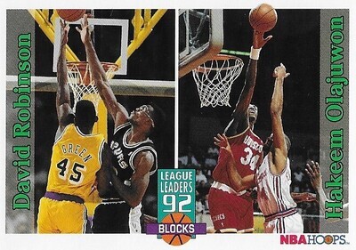 Robinson, David / 1992-93 San Antonio Spurs | Hoops #323 | with Hakeem Olajuwon