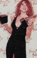 Carey, Mariah / 1993: At the American Music Awards, Holding 2 Awards, in Los Angeles