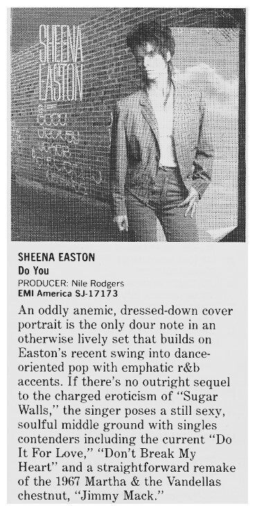 Easton, Sheena / 1985: Do You