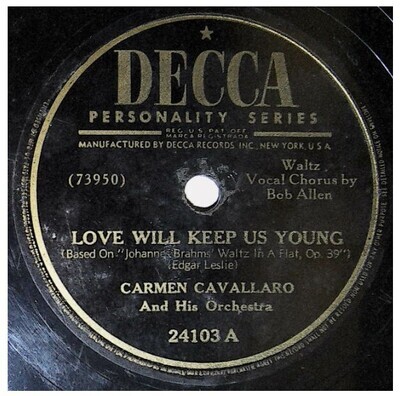 Cavallaro, Carmen / Love Will Keep Us Young | Decca 24103