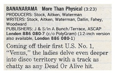 Bananarama / 1986: More Than Physical