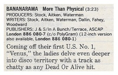 Bananarama / 1986: More Than Physical
