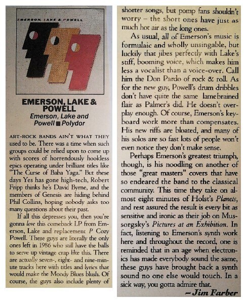 Emerson, Lake + Powell / 1986: Emerson, Lake + Powell