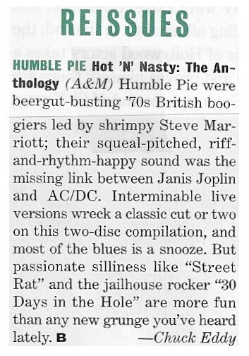 Humble Pie / 1994: Hot &#39;N&#39; Nasty: The Anthology