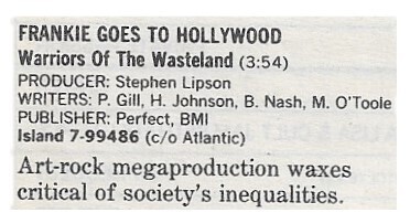 Frankie Goes to Hollywood / 1986: Warriors of the Wasteland