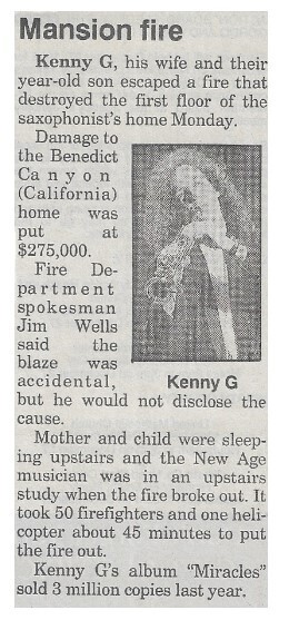 Kenny G / Mansion Fire / 1995