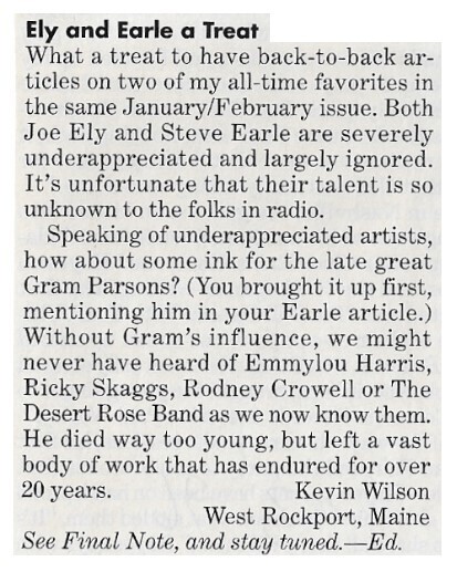 Ely, Joe / Ely and Earle a Treat / 1996