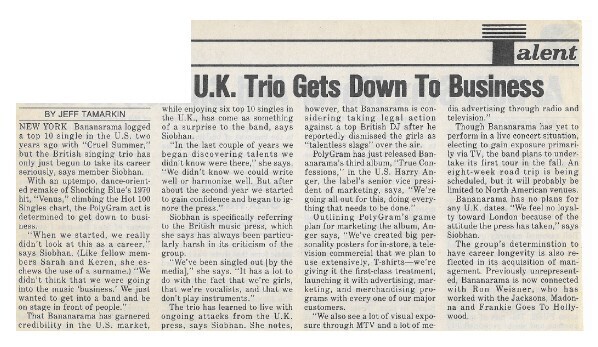 Bananarama / 1986: U.K. Trio Gets Down to Business