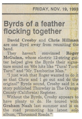 Byrds, The / Byrds of a Feather Flocking Together / 1993