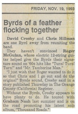 Byrds, The / Byrds of a Feather Flocking Together / 1993