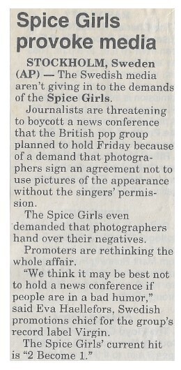 Spice Girls / Spice Girls Provoke Media / 1997