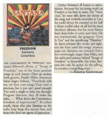 Santana / Freedom / 1987
