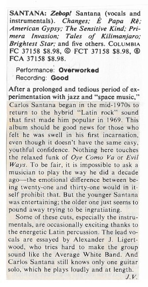 Santana / 1981: Zebop!