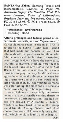 Santana / 1981: Zebop!