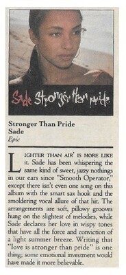 Sade / 1988: Stronger Than Pride