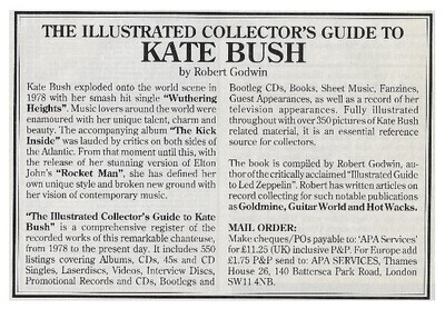 Bush, Kate / The Illustrated Collector's Guide / 1992