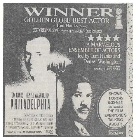 Hanks, Tom / 1994: Philadelphia | with Denzel Washington