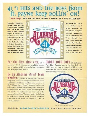 Alabama / 1998: For the Record - 41 Number One Hits