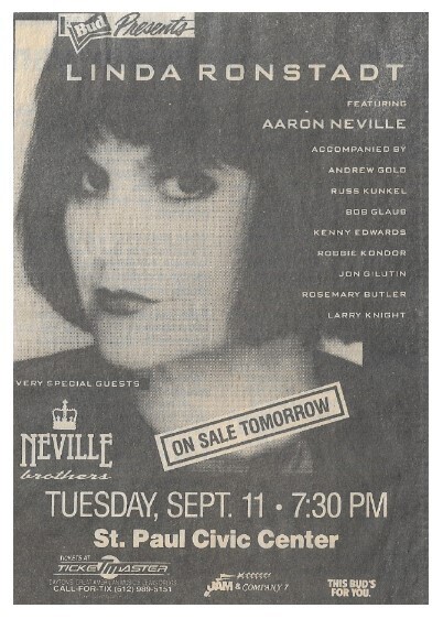 Ronstadt, Linda / 1990: St. Paul Civic Center