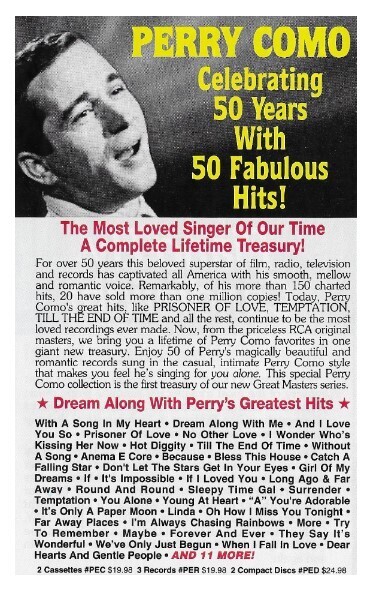 Como, Perry / 1991: Celebrating 50 Years with 50 Fabulous Hits!