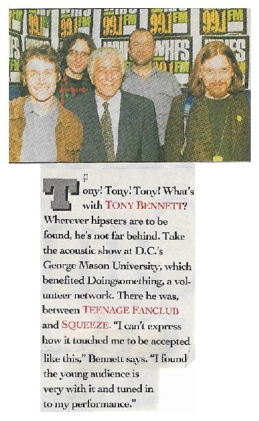 Bennett, Tony / 1994: George Mason University, with Teenage Fanclub